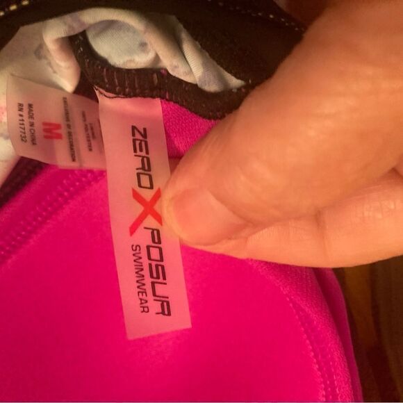 ZeroXPosur Pink and Blue Patterned Tankini - Picture 4 of 8